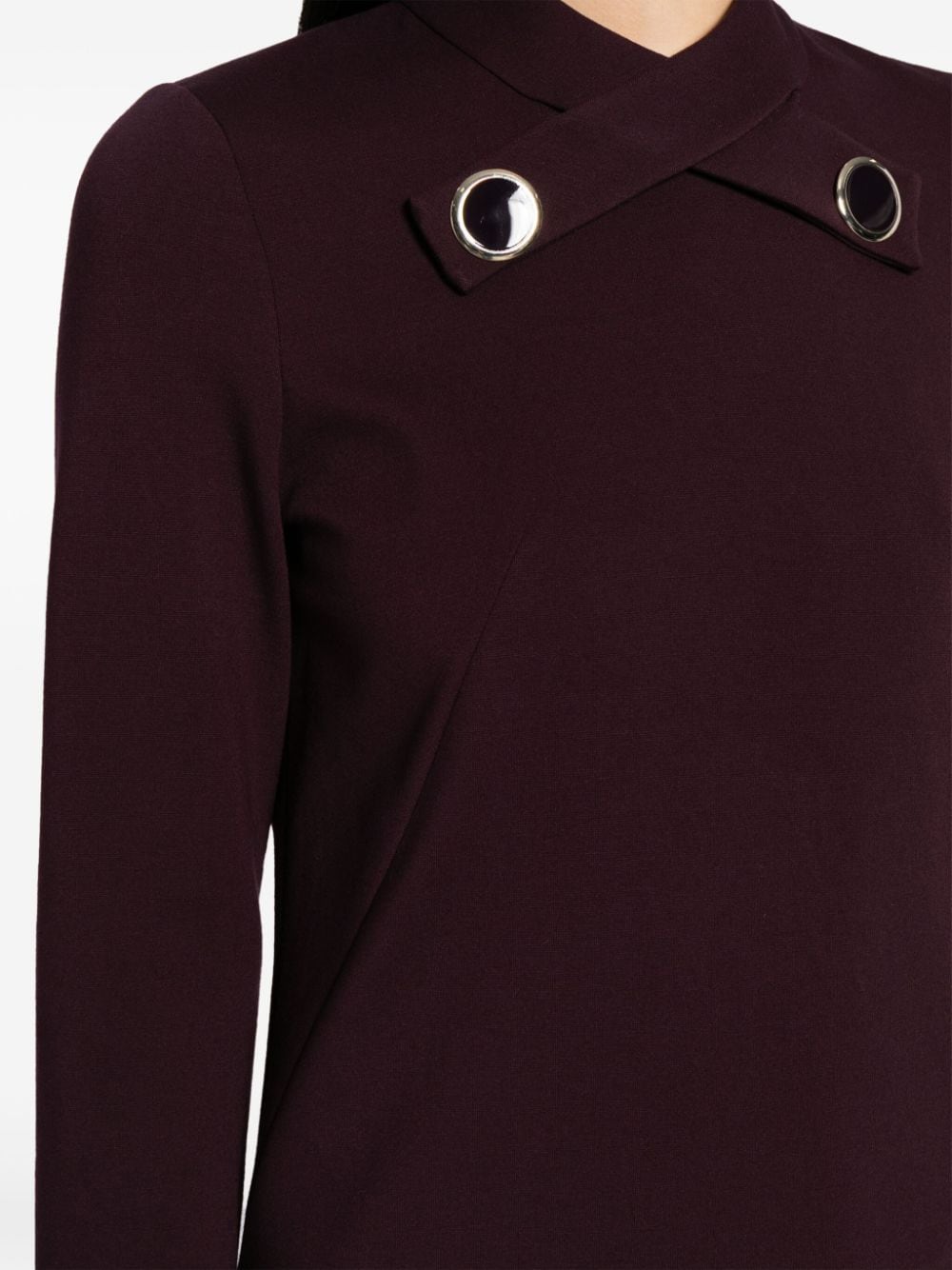 Shop Jane Sophia Button-detail Minidress In Purple