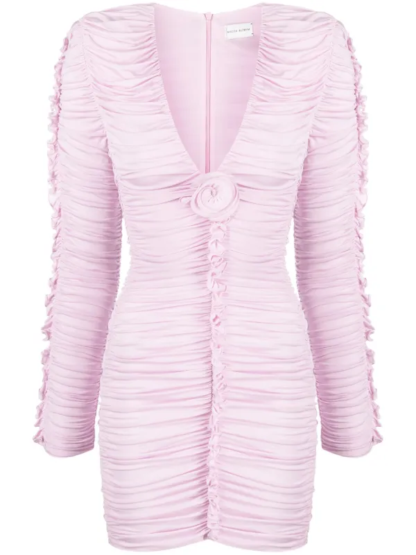 Magda Butrym Floral Appliqu Mini Dress - Pink