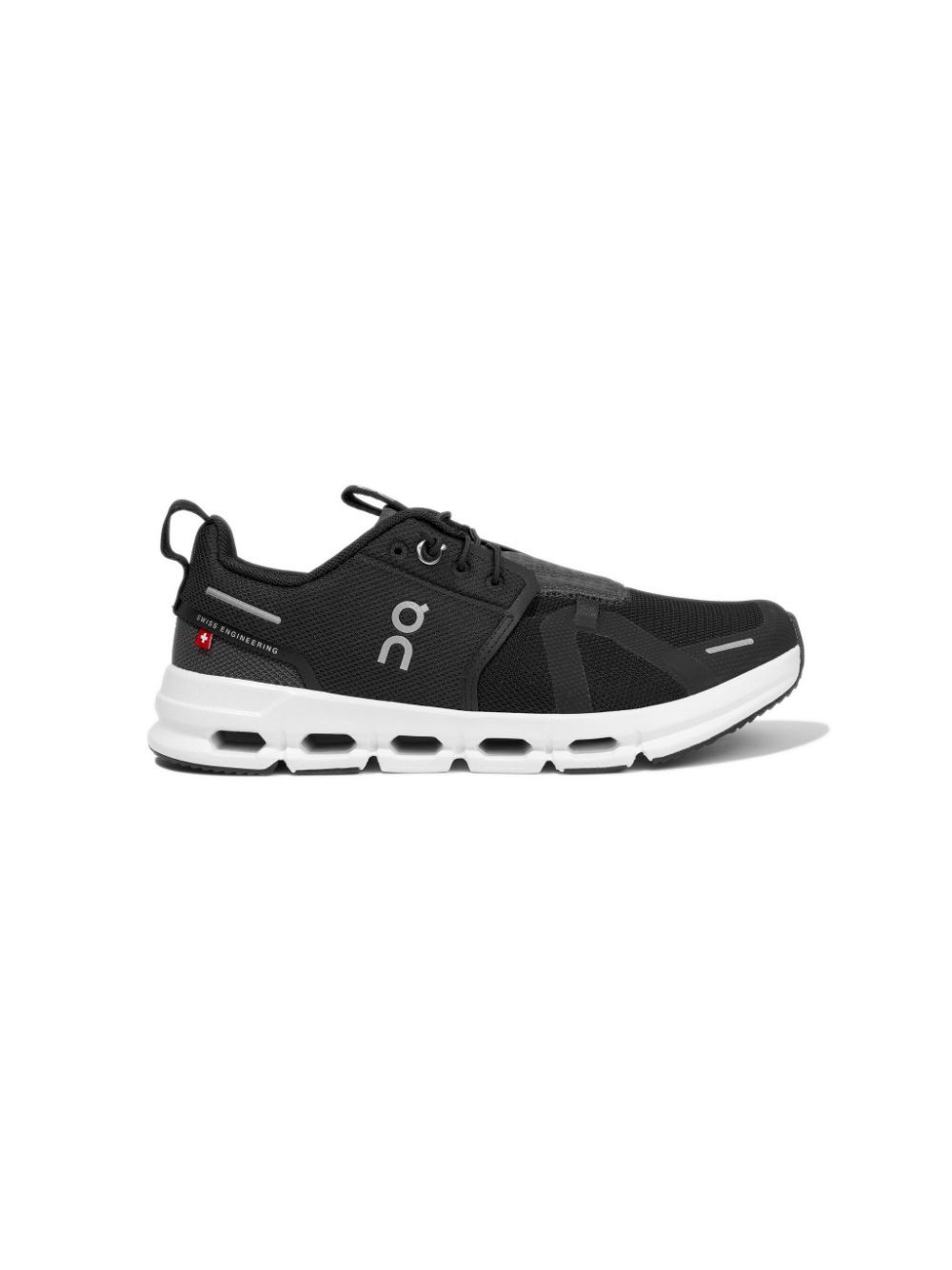 On running kids Cloud Sky panelled canvas sneakers Black