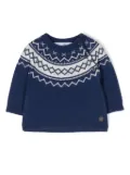 Tartine Et Chocolat intarsia-knit wool jumper - Blue