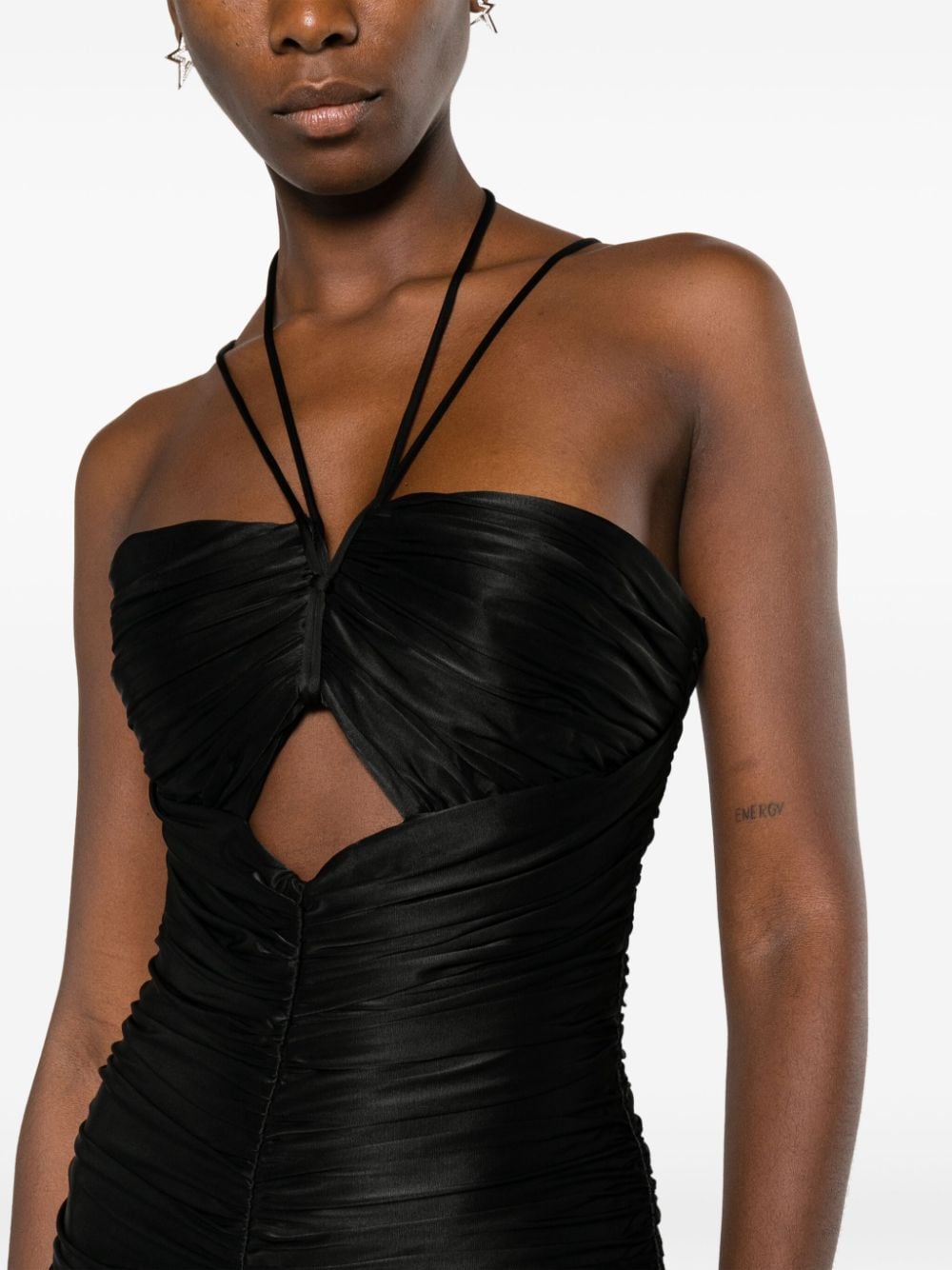 Shop Costarellos Anglei Cut-out Gown In Black