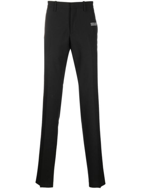 Off-White logo-print tailored trousers Men