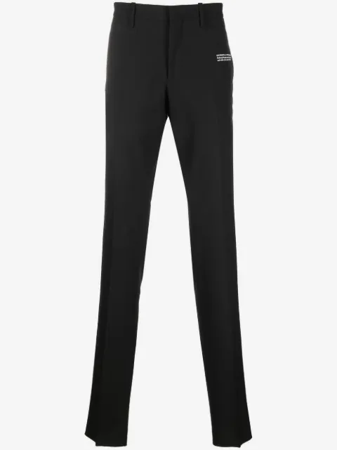 Off-White pantalones de vestir con logo estampado