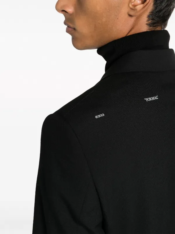 スローガン　ジャケット Off-White スローガン ウールジャケット | ブラック | FARFETCH JP