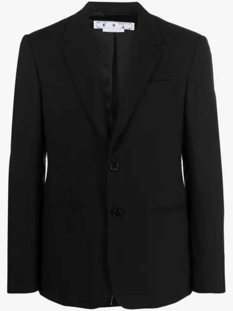 Off-White blazer con eslogan estampado