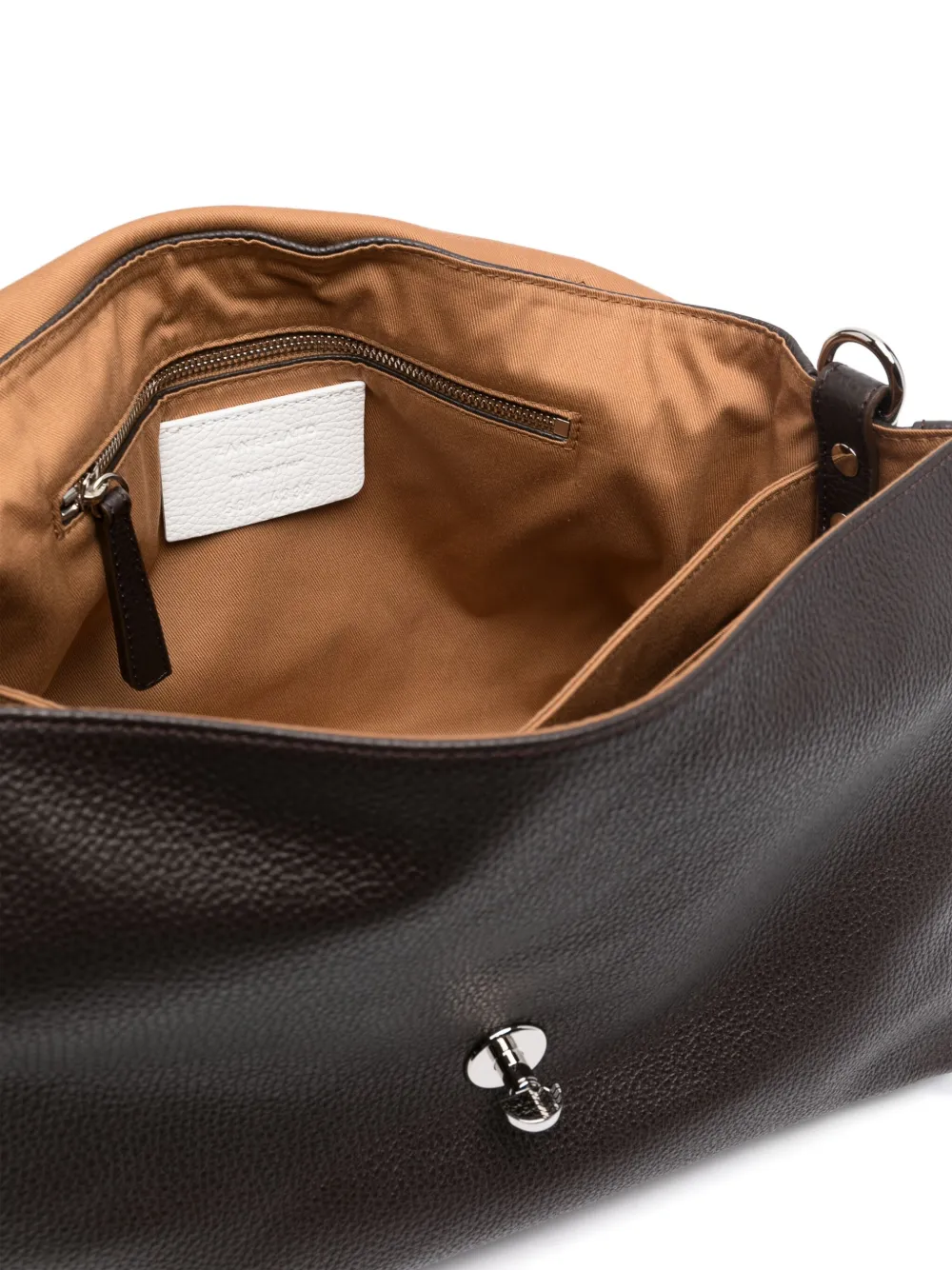 Zanellato Large Postina Grained-texture Tote Bag In Braun