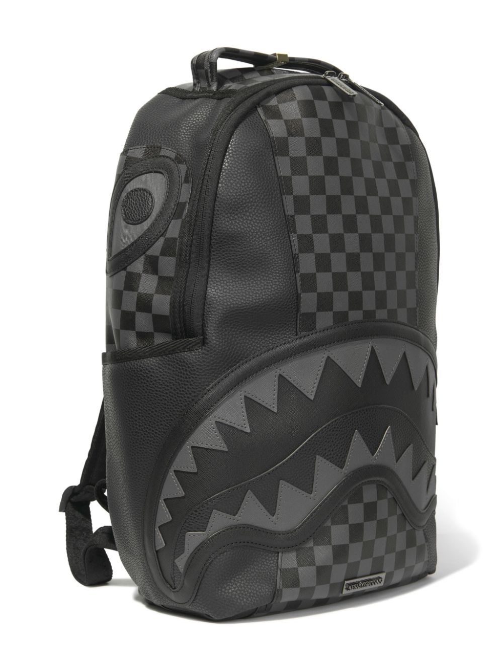 Sprayground Kid Faux-Leather logo-plaque Backpack - Black