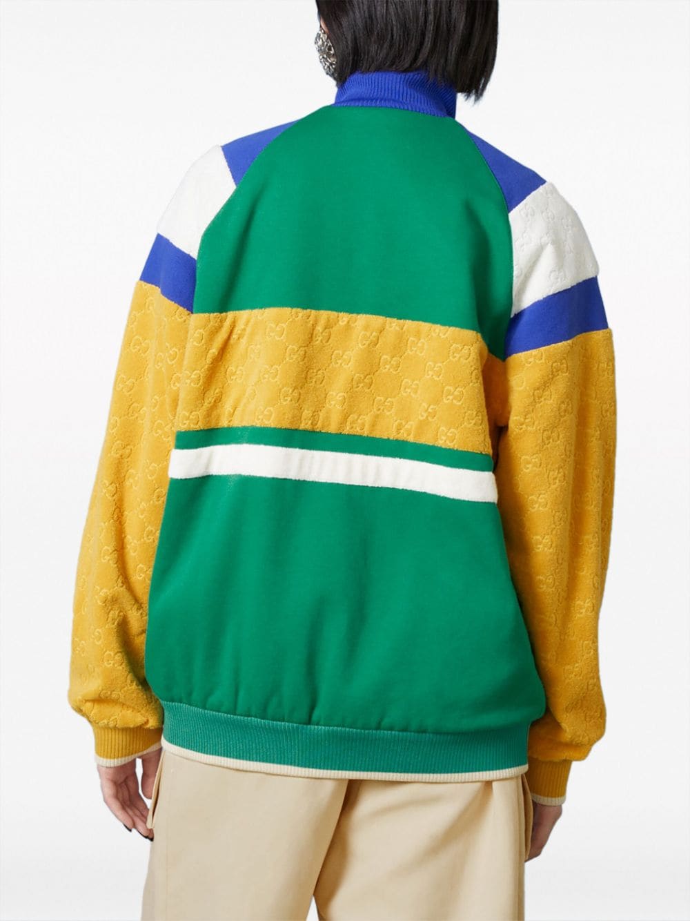 Gucci colour-block high-neck Jacket - Farfetch