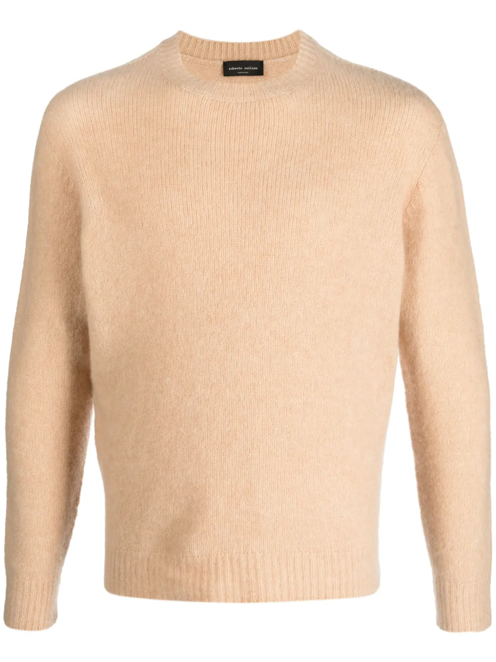Roberto Collina Trui met ronde hals Beige