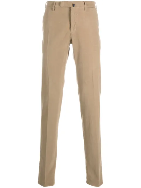 Incotex tapered-leg velour trousers