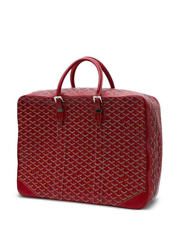 Goyard Goyardine Zipped Suitcase - Red
