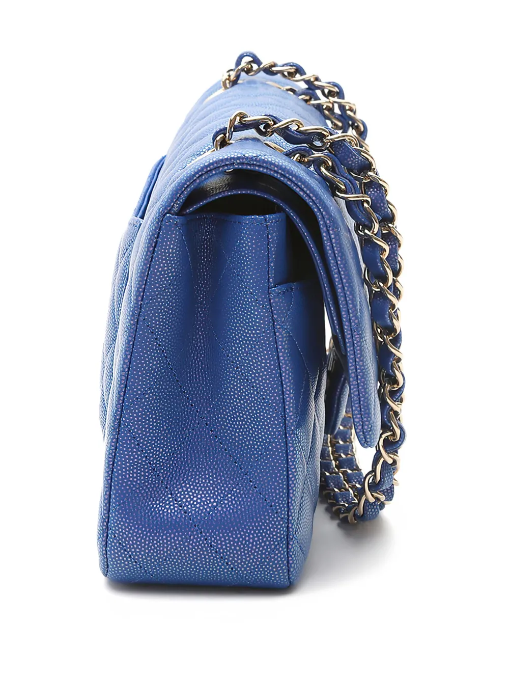 Pre-owned Chanel Classic Flap Shoulder Bag In Blue