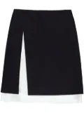 Peter Do contrasting-border zip-up skirt - Black