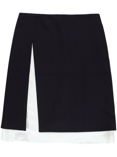 Peter Do contrasting-border zip-up skirt 