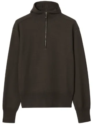 Burberry half zip Wool Hoodie Brown FARFETCH TW