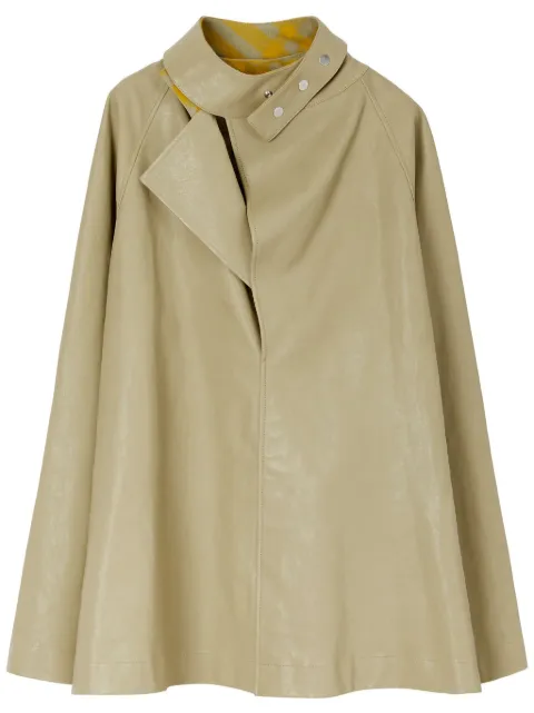 Burberry puttee-collar leather jacket