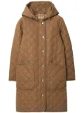 Burberry hooded quilted coat - Brown