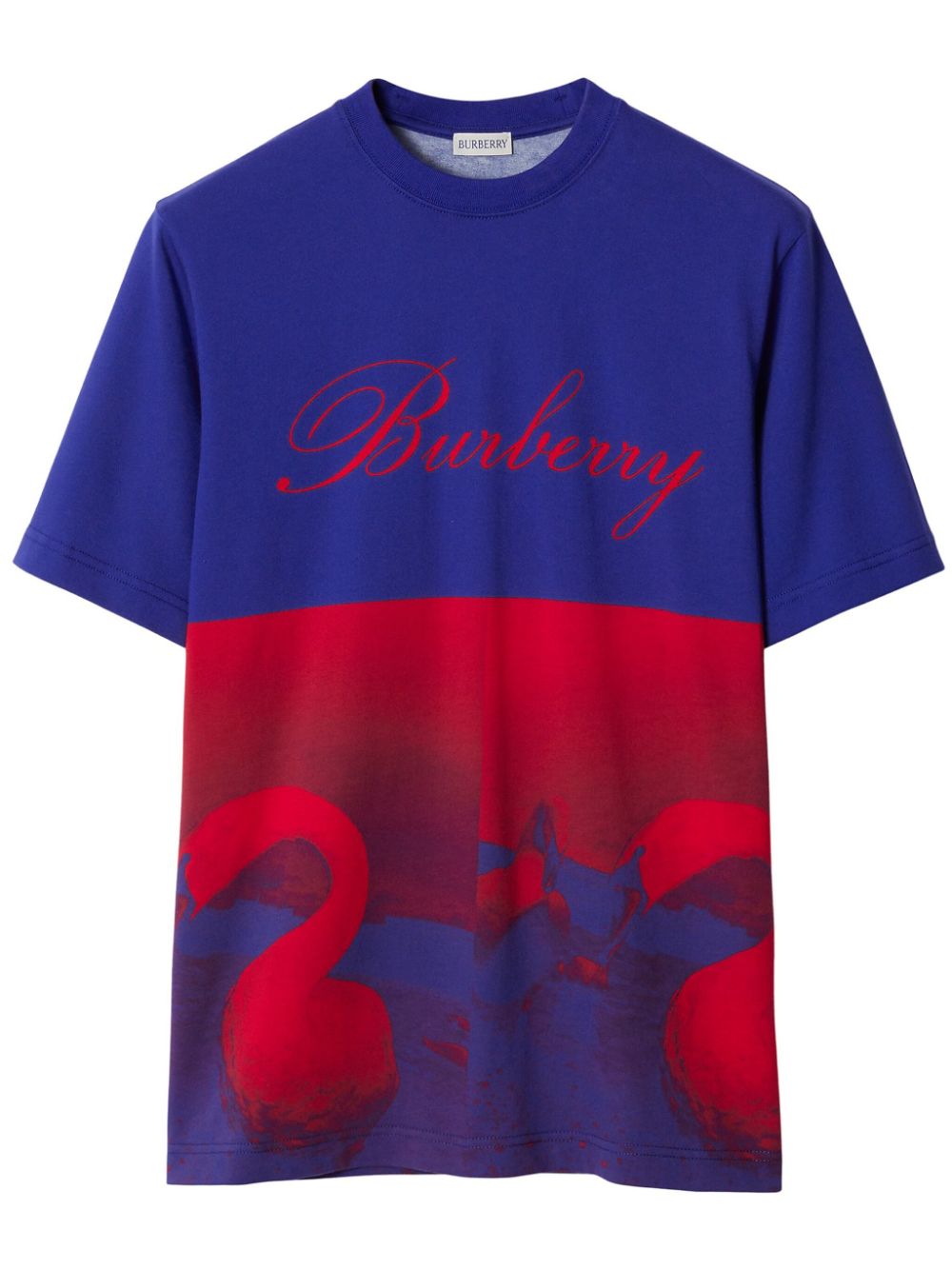 Burberry swan-print Jersey T-shirt - Farfetch