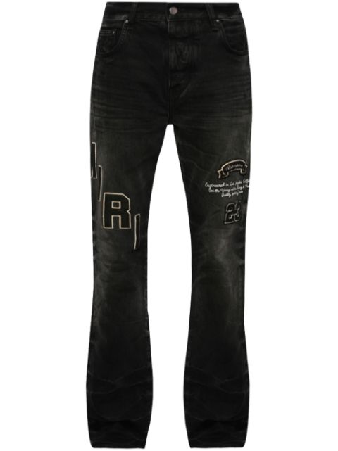 AMIRI logo-patch distressed jeans