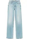 RE/DONE logo-patch straight-leg jeans - Blue