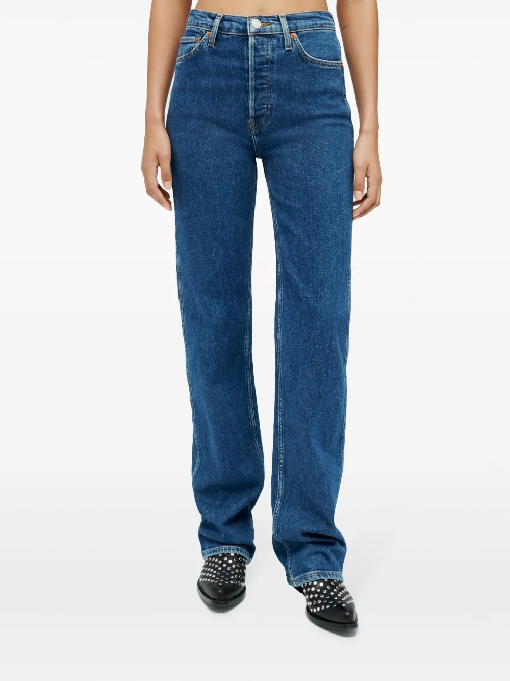 RE DONE High waist jeans Blauw