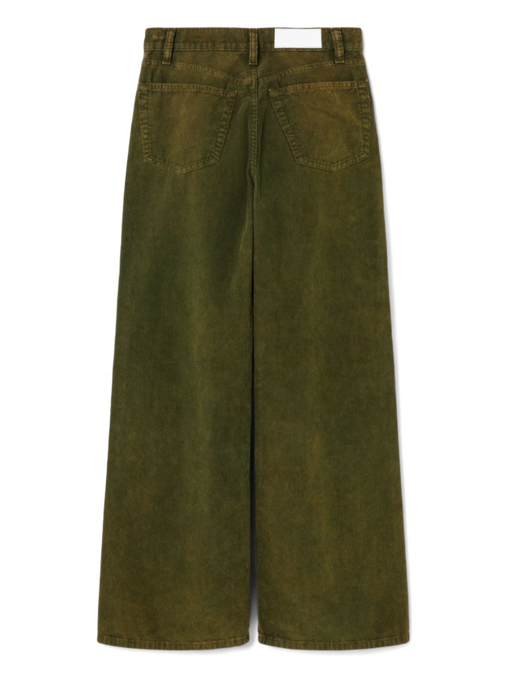 Shop Re/done High-rise Wide-leg Jeans In Green