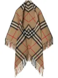 Burberry Vintage Check-pattern wool cape - Neutrals