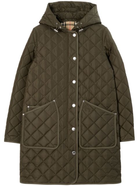 Burberry quilted hooded coat Women