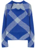 Burberry Check alpaca-wool blend jumper - Blue