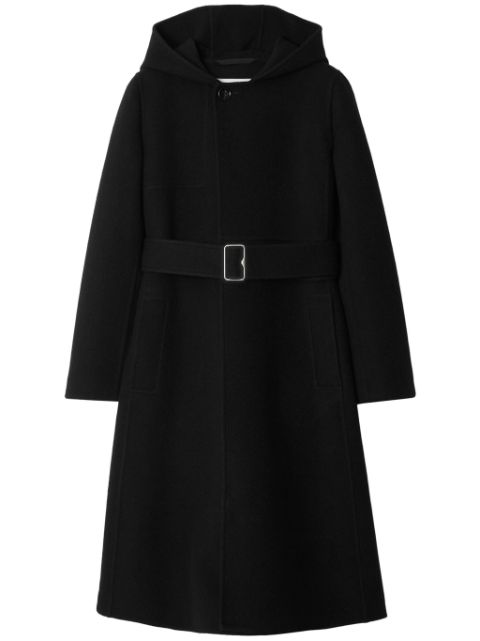 Cheap Burberry hooded wool-cashmere coat Women