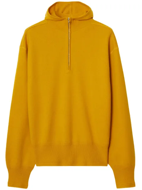 Burberry half-zip wool hoodie