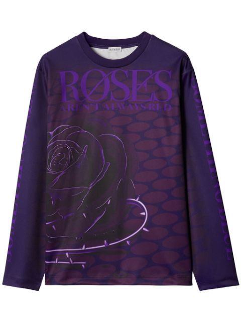 Burberry rose-print long-sleeve jumper Men