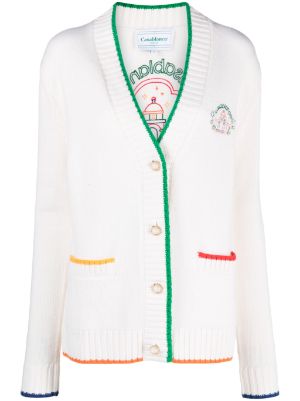 Casablanca jacquard-logo Cardigan - Farfetch