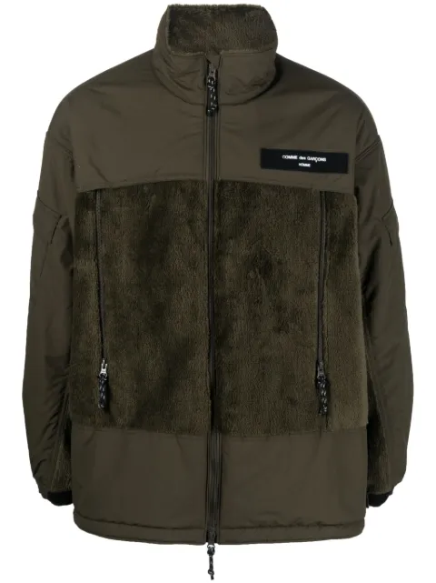 Comme des Garçons Homme Sherpa logo-patch jacket 