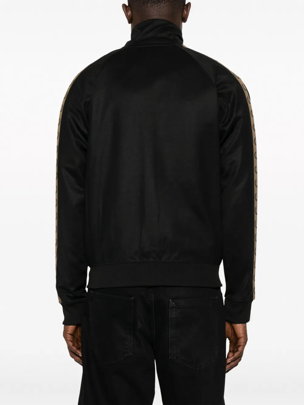 Fred Perry Taped Track Jacket In Black