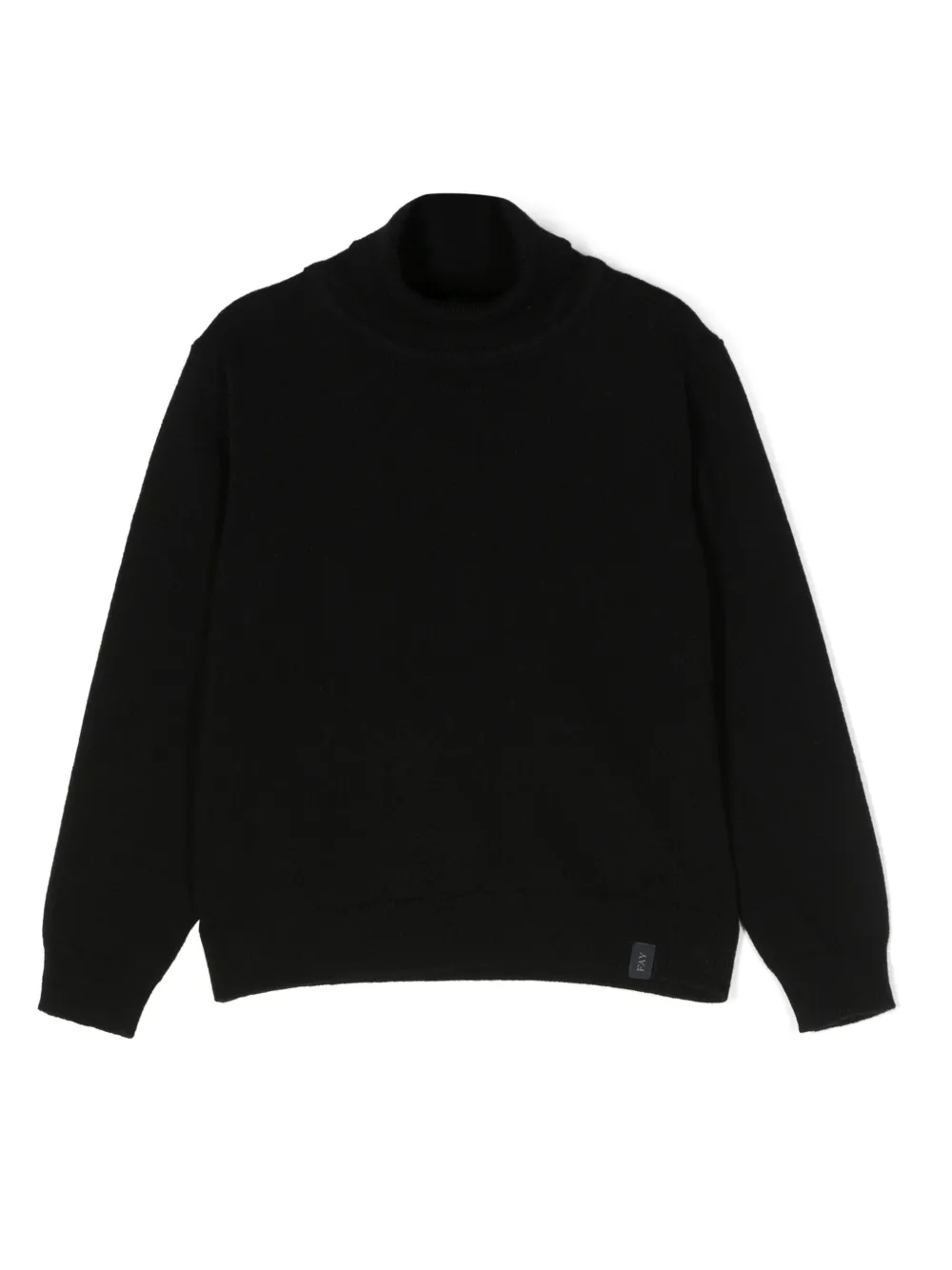 Fay Mock-neck Wool-cashmere Blend Jumper In 蓝色