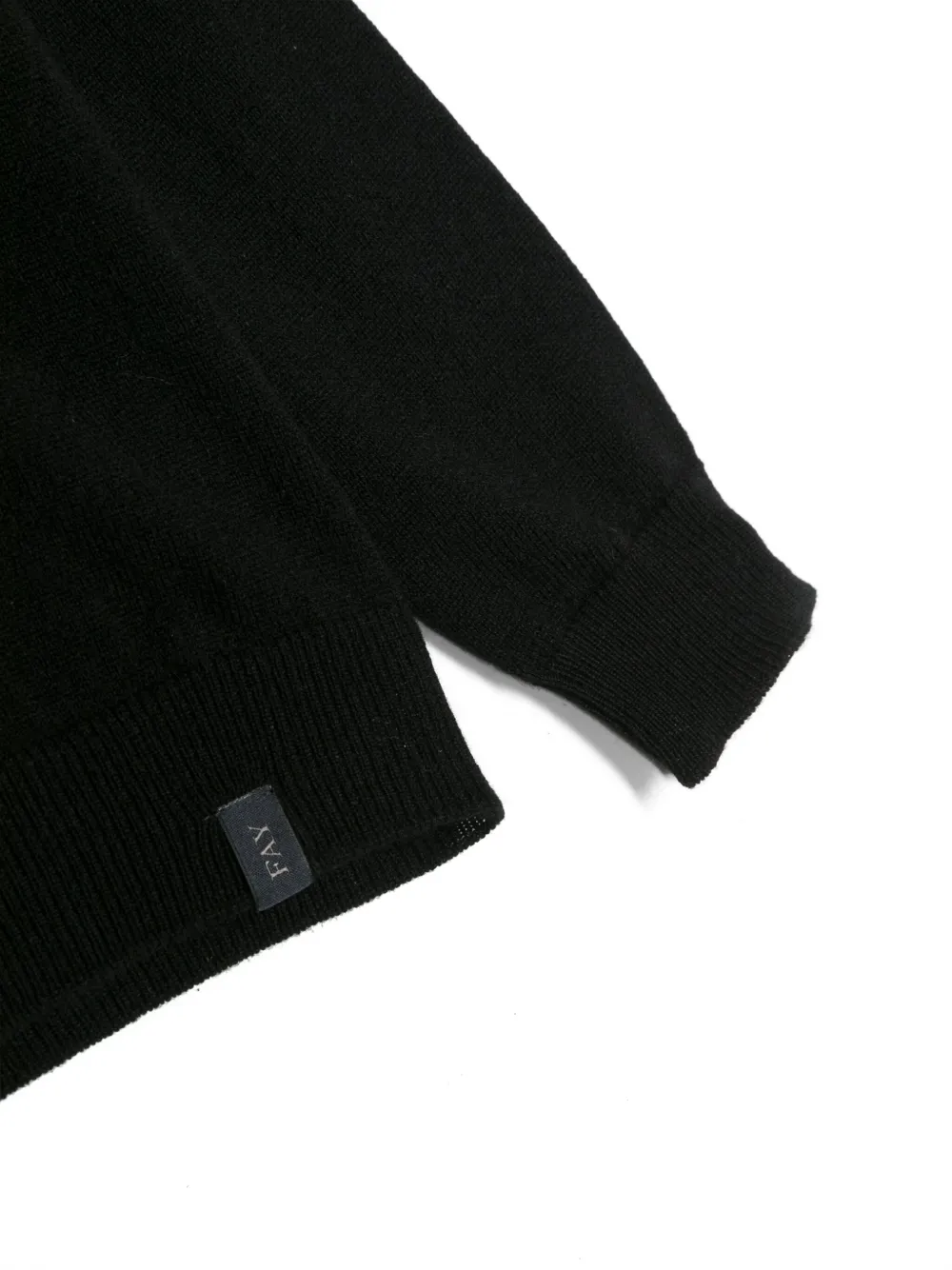 Fay Mock-neck Wool-cashmere Blend Jumper In 蓝色