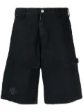 RHUDE distressed-effect panelled denim shorts - Blue