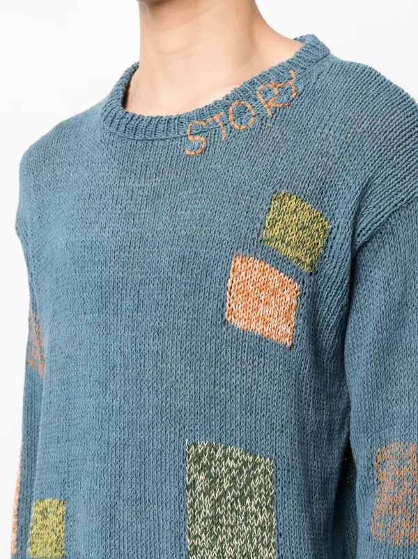 トップス story mfg. keeping jumper Story MFG. Keeping Jumper Treefall Handknit | Olive | Canoe Club