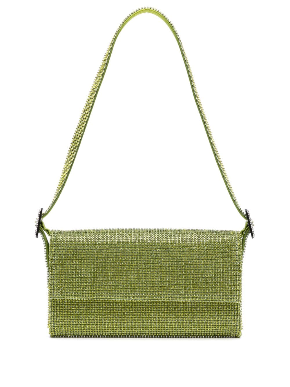 Benedetta Bruzziches Vitty Rhinestone-embellished Shoulder Bag In Green