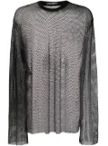 Dolce & Gabbana long-sleeve sheer mesh top - Black