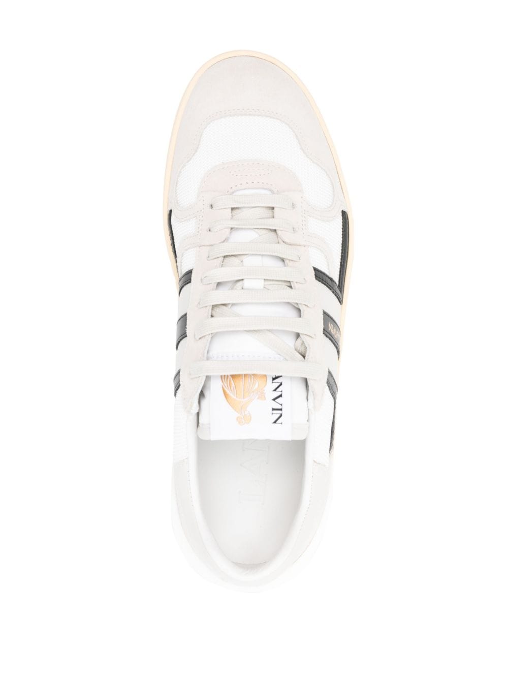 Shop Lanvin Clay Panelled Sneakers In White
