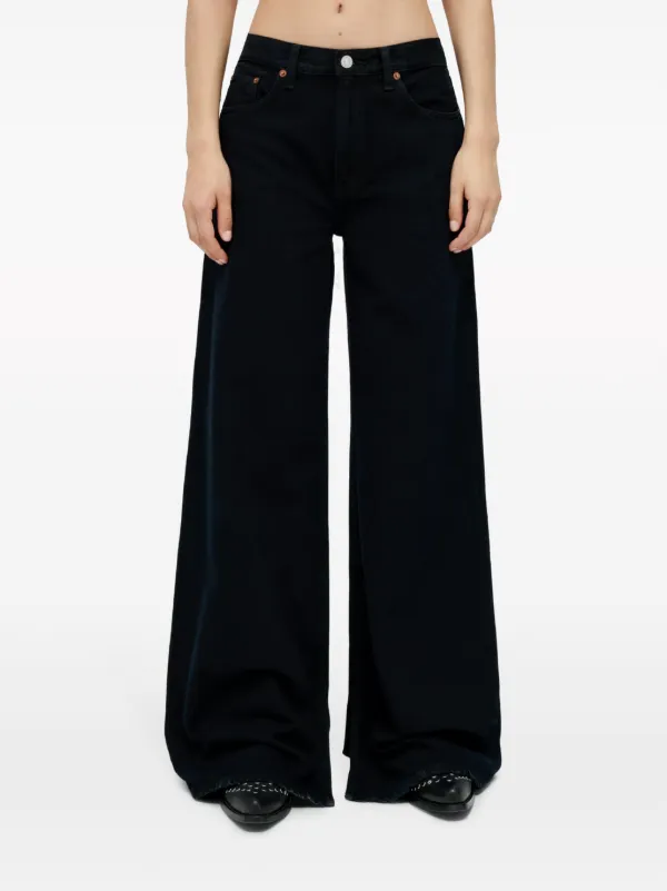 RE/DONE Low Rider Loose Jeans | Black | FARFETCH JO