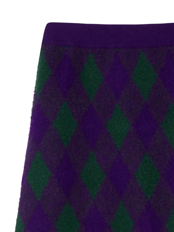 Burberry Falda Con Motivo De Rombos En Jacquard Farfetch