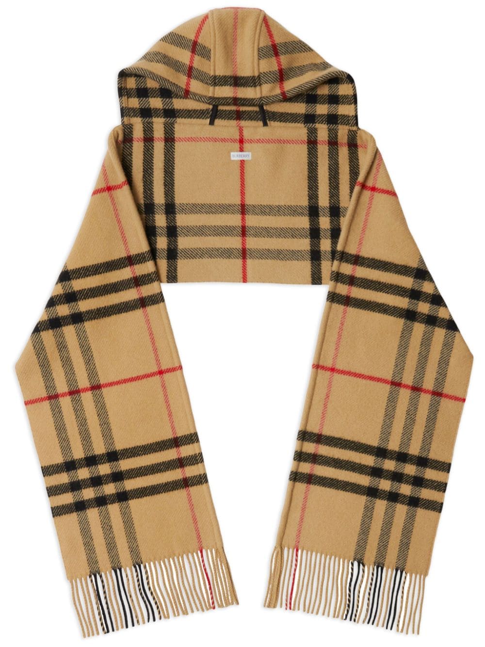Burberry checked hooded scarf