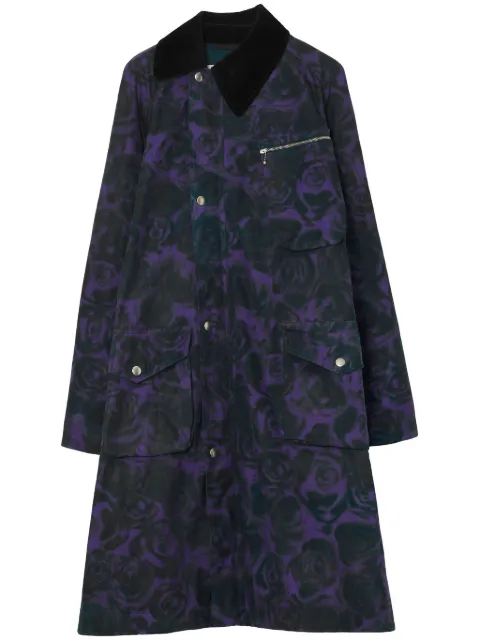 Burberry rose-print long coat