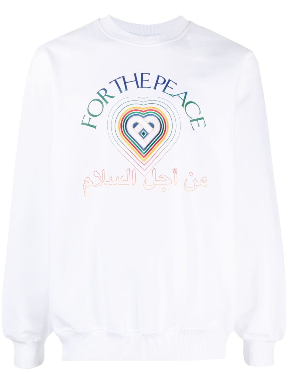 Shop Casablanca Peace Gradient-print Cotton Sweatshirt In White
