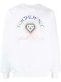 Casablanca Peace Gradient-print cotton sweatshirt - White