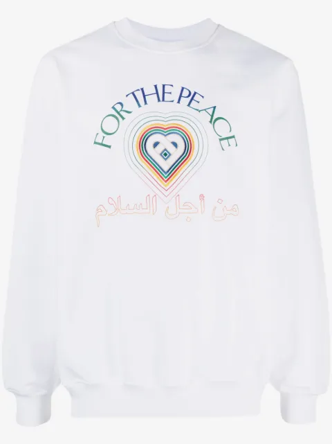 Casablanca Peace Gradient-print cotton sweatshirt