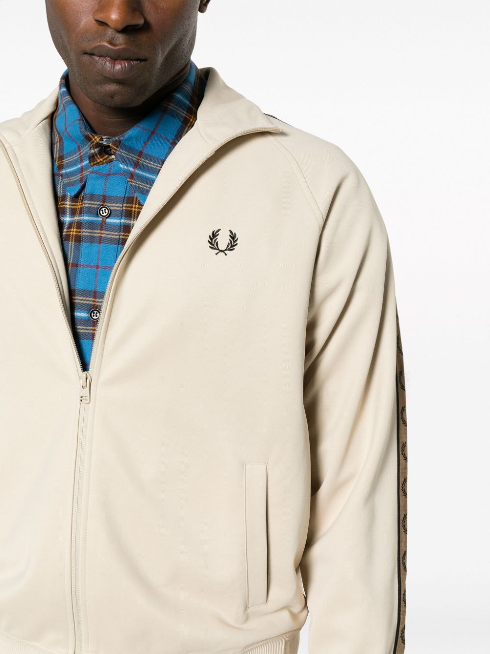 Fred Perry Taped trainingsjack Beige